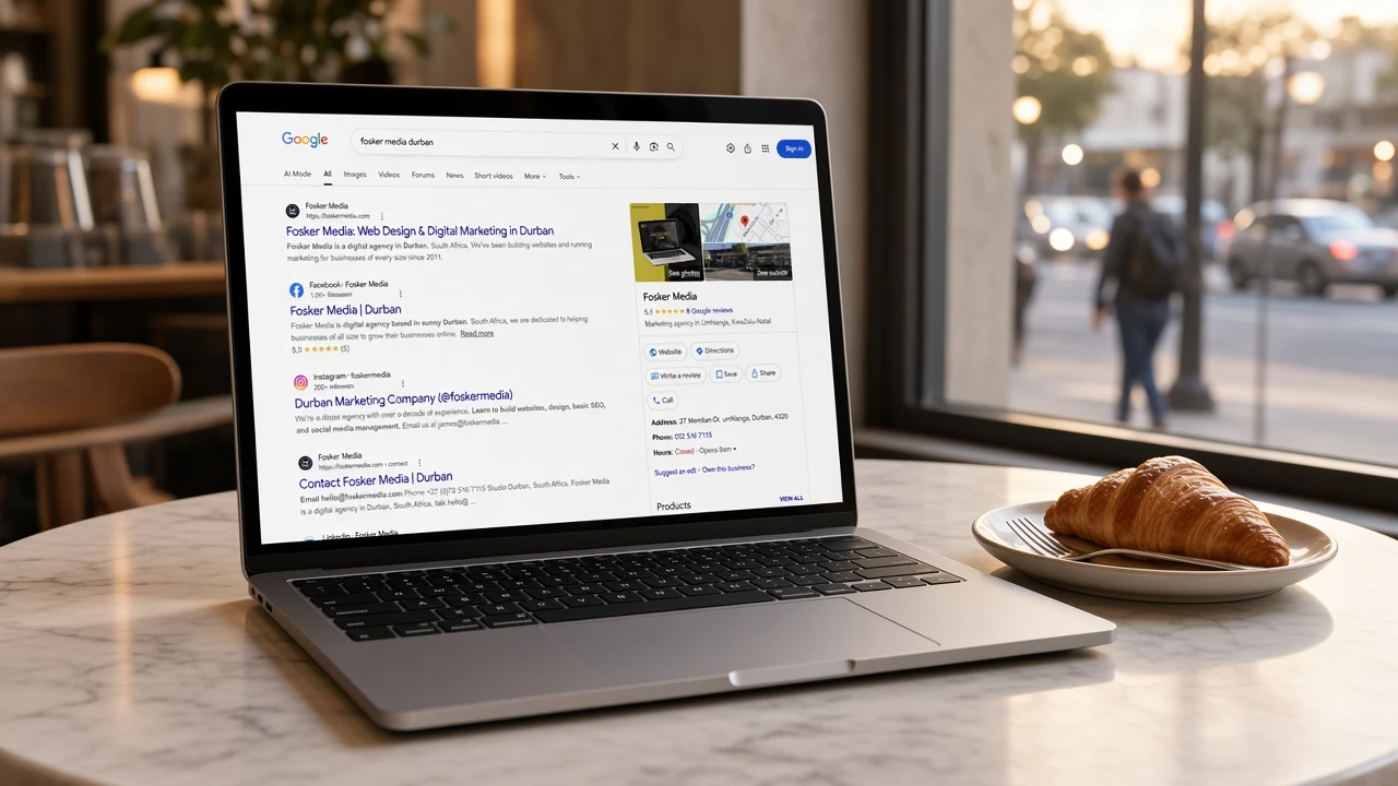 Fosker Media on Google — the website, Facebook, Instagram and the Business Profile
