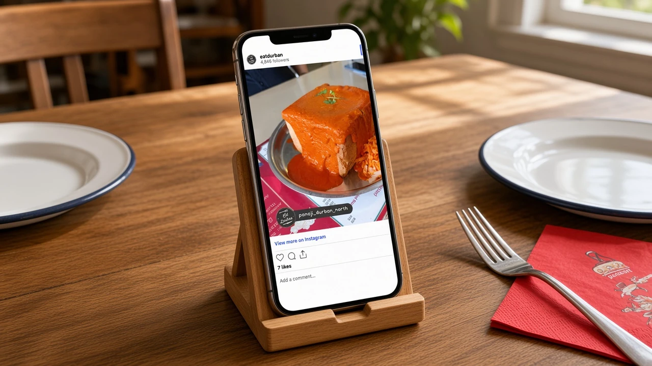 Eat Durban on Instagram — a bunny chow at Panaji, tagged, not a discount code