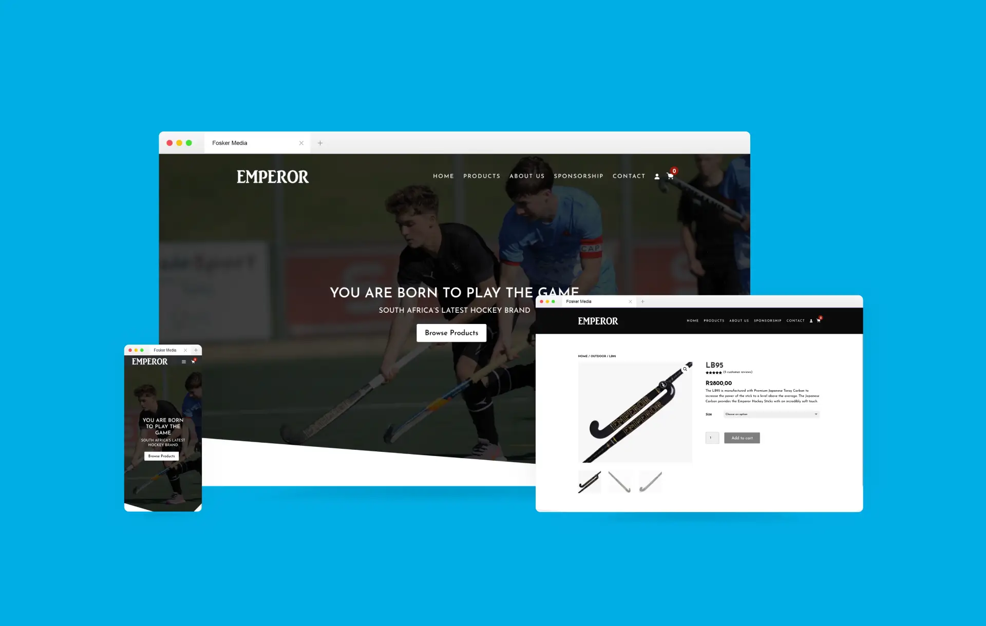 Emperor Hockey website by Fosker Media