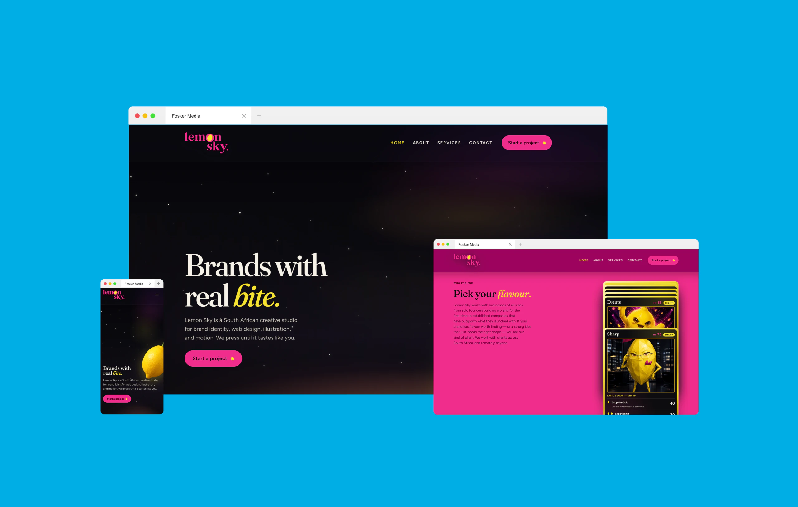 Lemon Sky website by Fosker Media