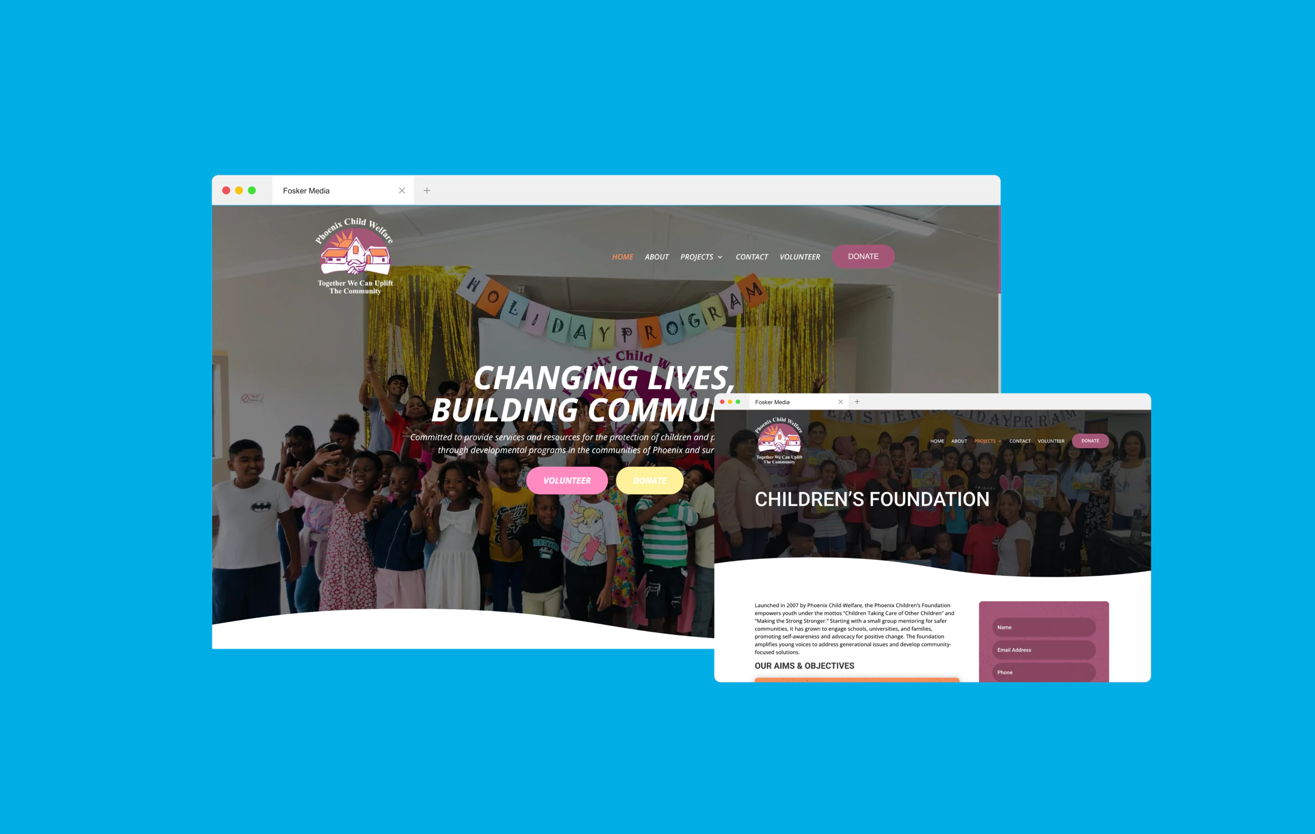 Phoenix Child Welfare — live client site